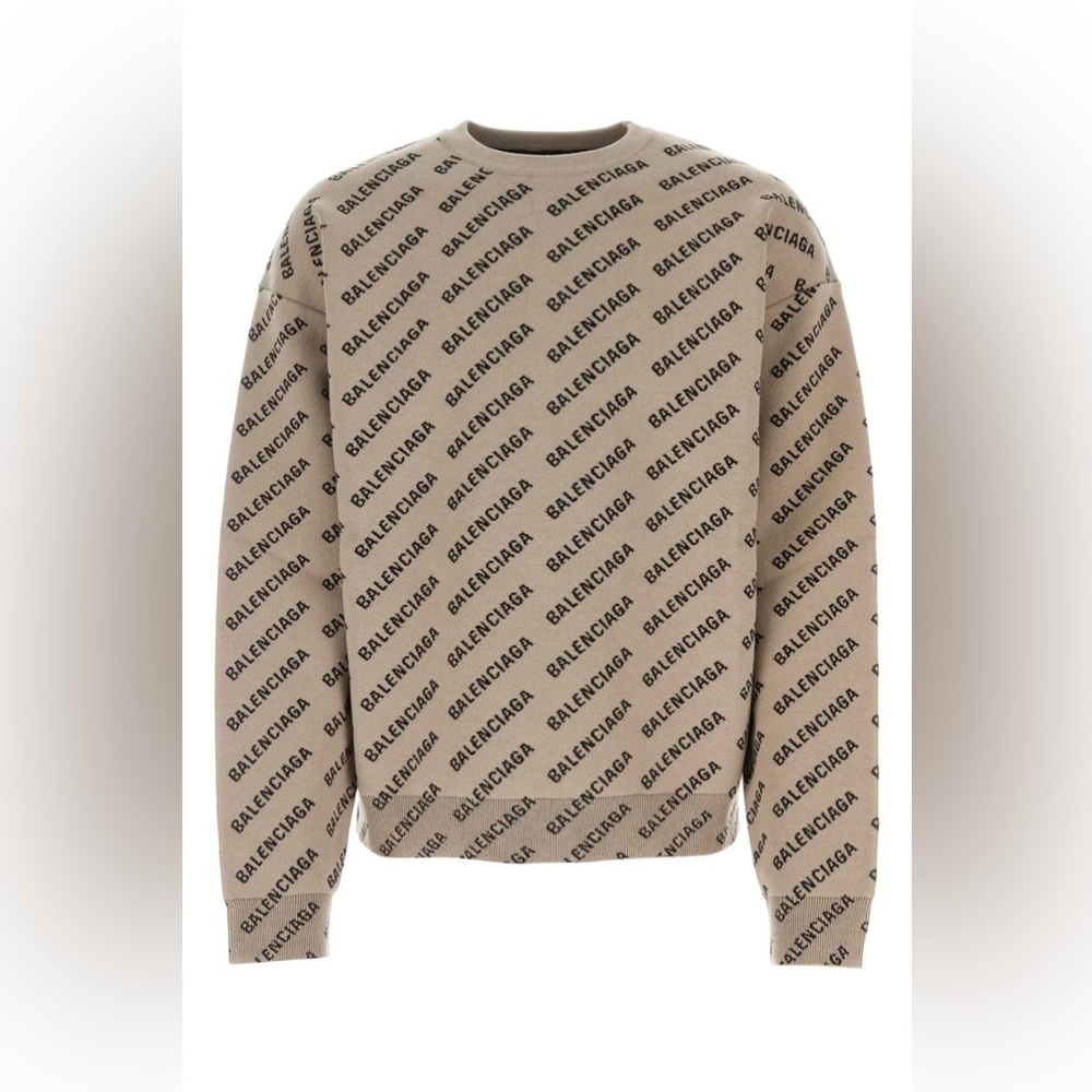 Balenciaga Monogram Printed Crewneck Sweater